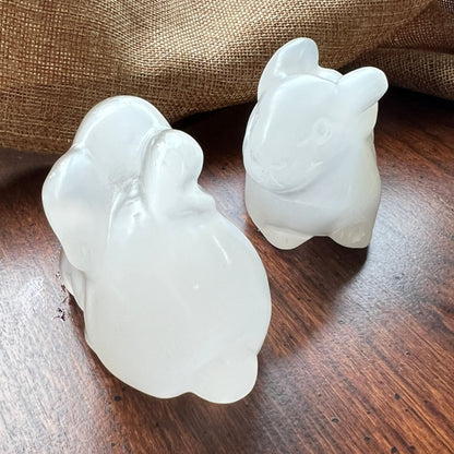 Selenite Crystal Bunny
