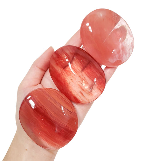 Cherry Quartz Large Palm Stones
