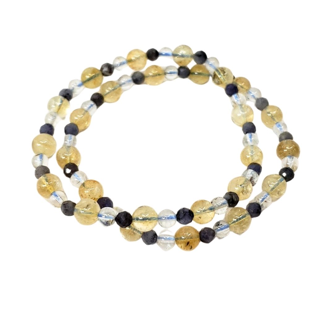 Citrine, Tanzanite and Topaz Bracelet for Optimism and Clarity