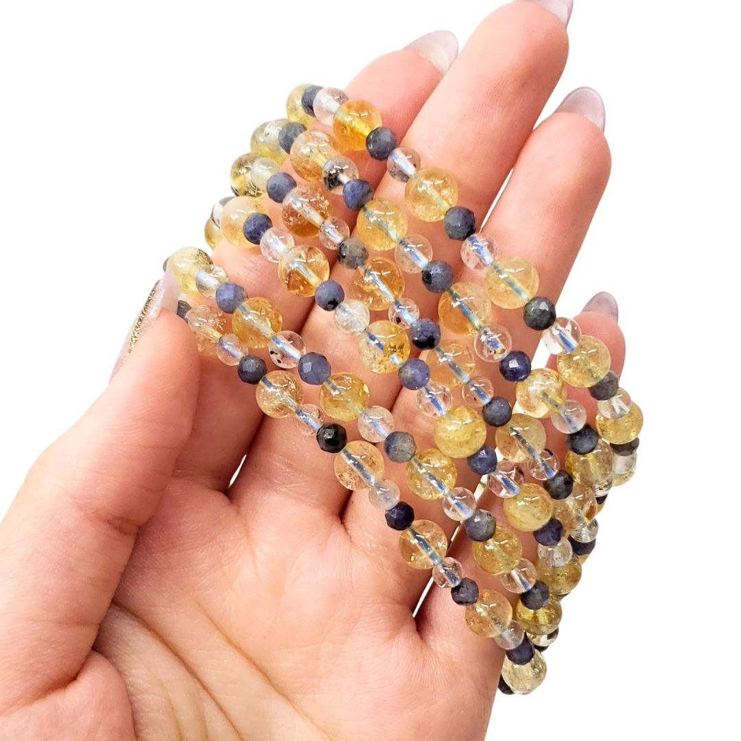 Citrine, Tanzanite and Topaz Bracelet for Optimism and Clarity