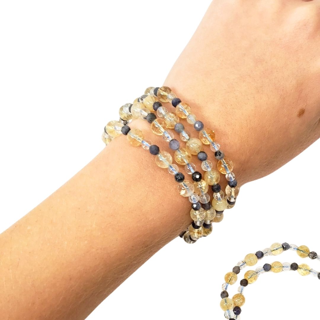 Citrine, Tanzanite and Topaz Bracelet for Optimism and Clarity