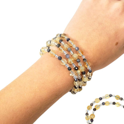 Citrine, Tanzanite and Topaz Bracelet for Optimism and Clarity