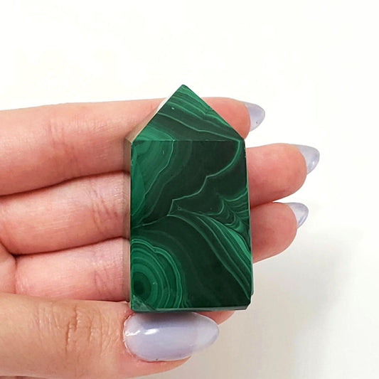 Malachite Crystal Point for Emotional Healing, Protection & Transformation