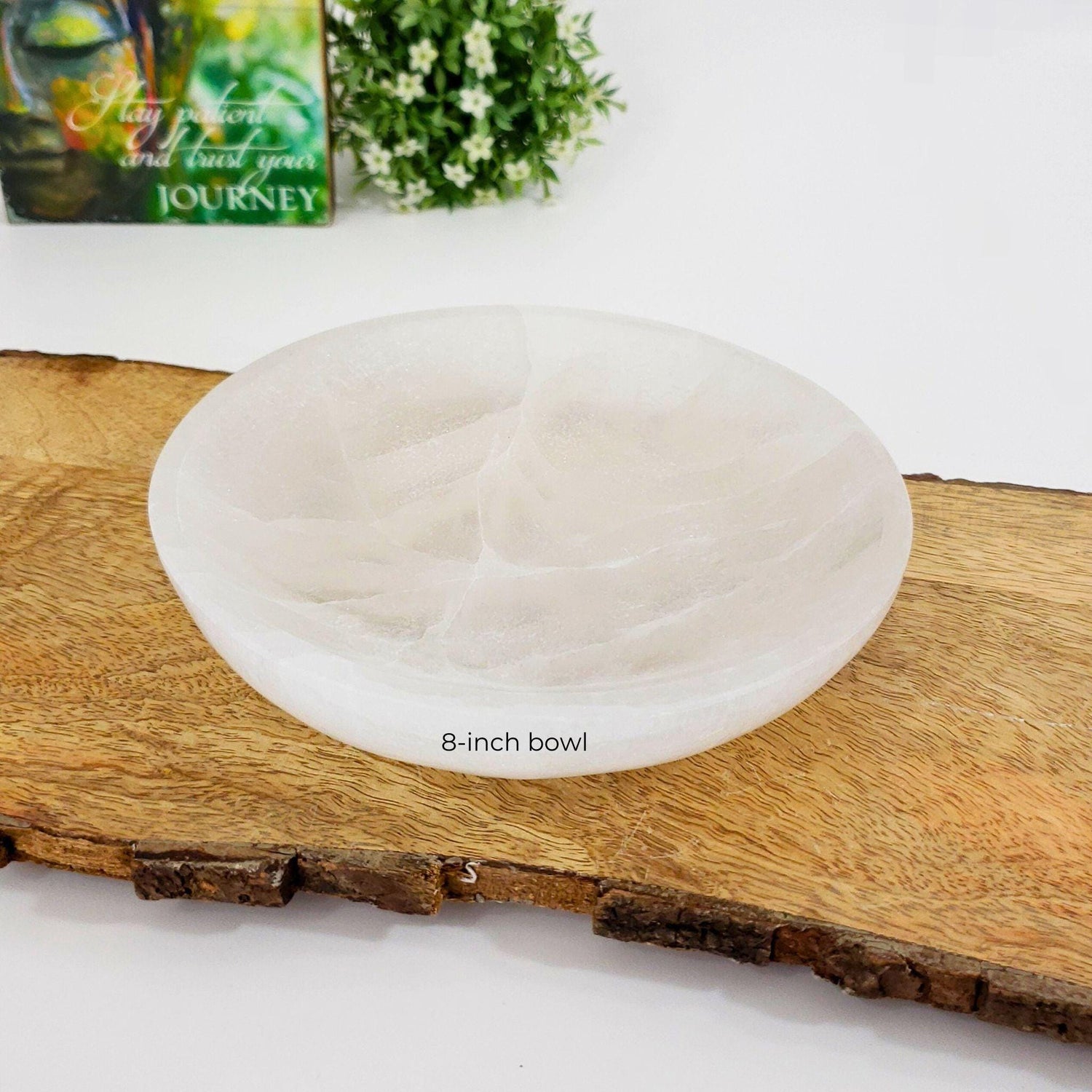 Extra large selenite bowl for charging crystals and cleansing energy