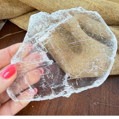 Natural Selenite Sheet | Crystal for Cleansing, Clarity and Calm