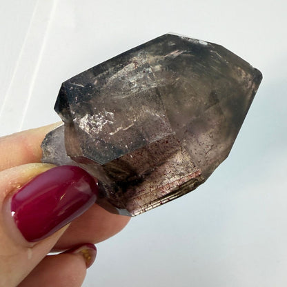 Deep Smoky Shangaan Amethyst Scepter with Phantoms