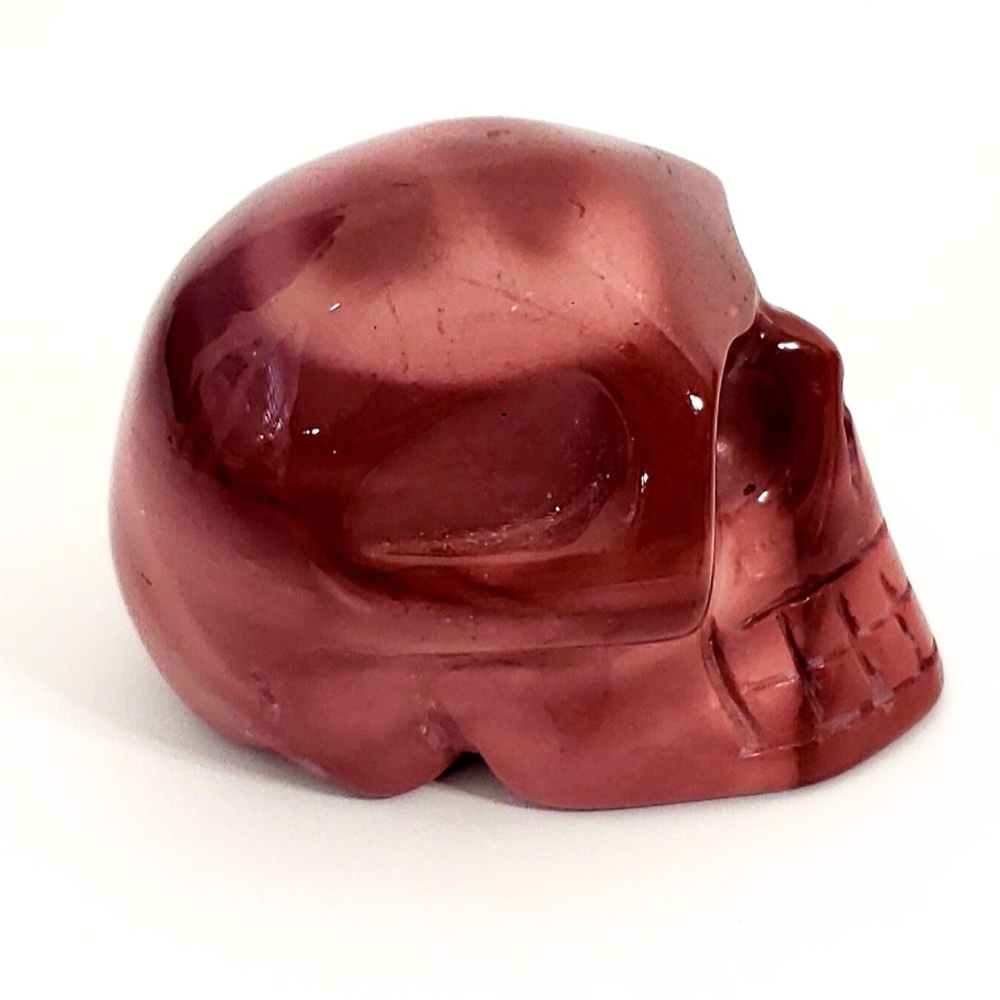Pink Mookaite Jasper Skull – A Harmonious Blend of Elegance and Empowerment