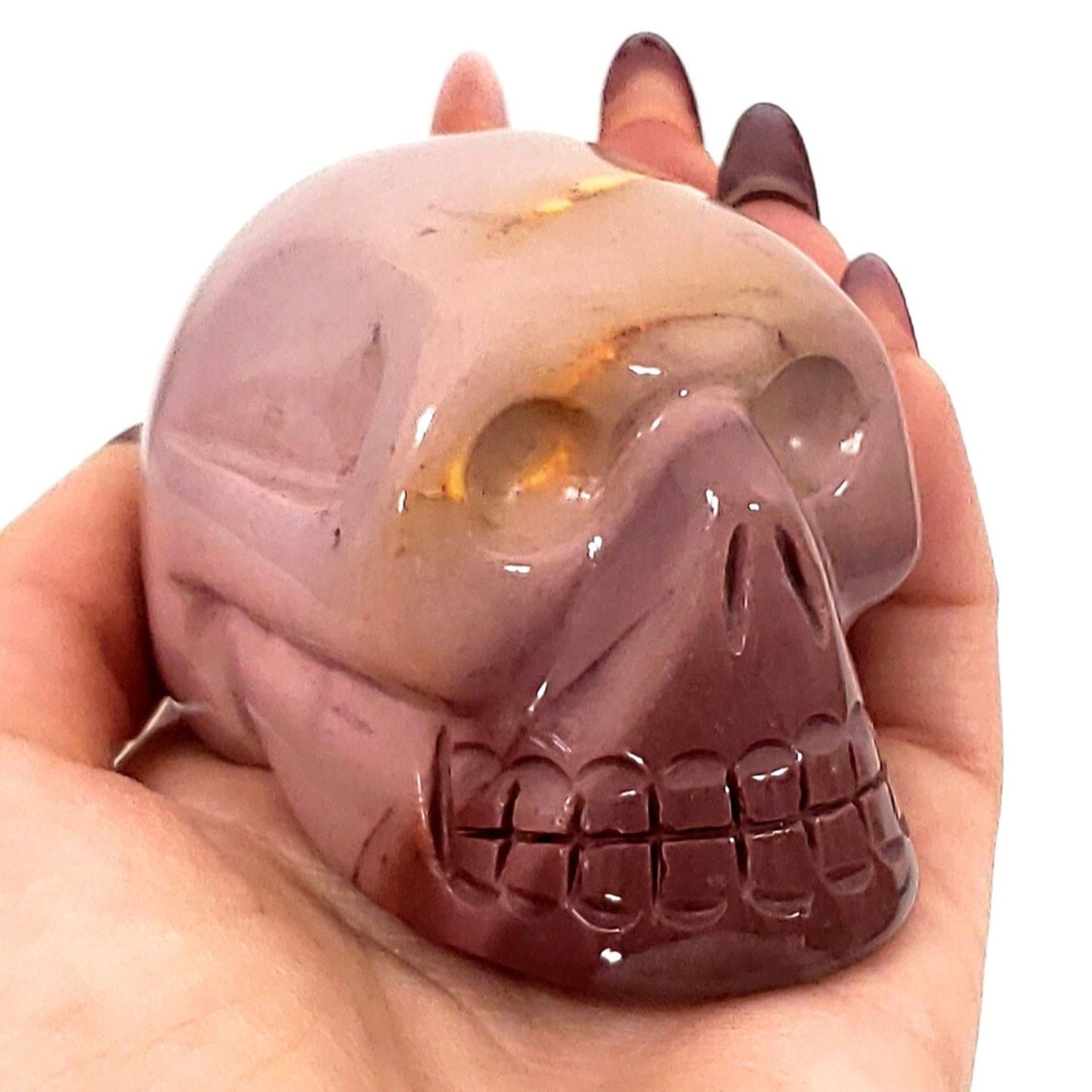 Pink Mookaite Jasper Skull - A Blend of Beauty and Spiritual Power