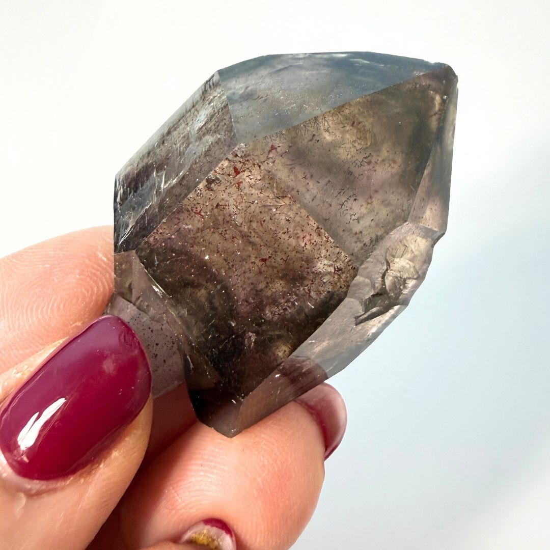 Deep Smoky Shangaan Amethyst Scepter with Phantoms