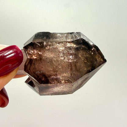 Deep Smoky Shangaan Amethyst Scepter with Phantoms