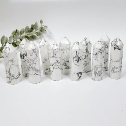 White Howlite Point | Crystal for Calm, Patience and Balance