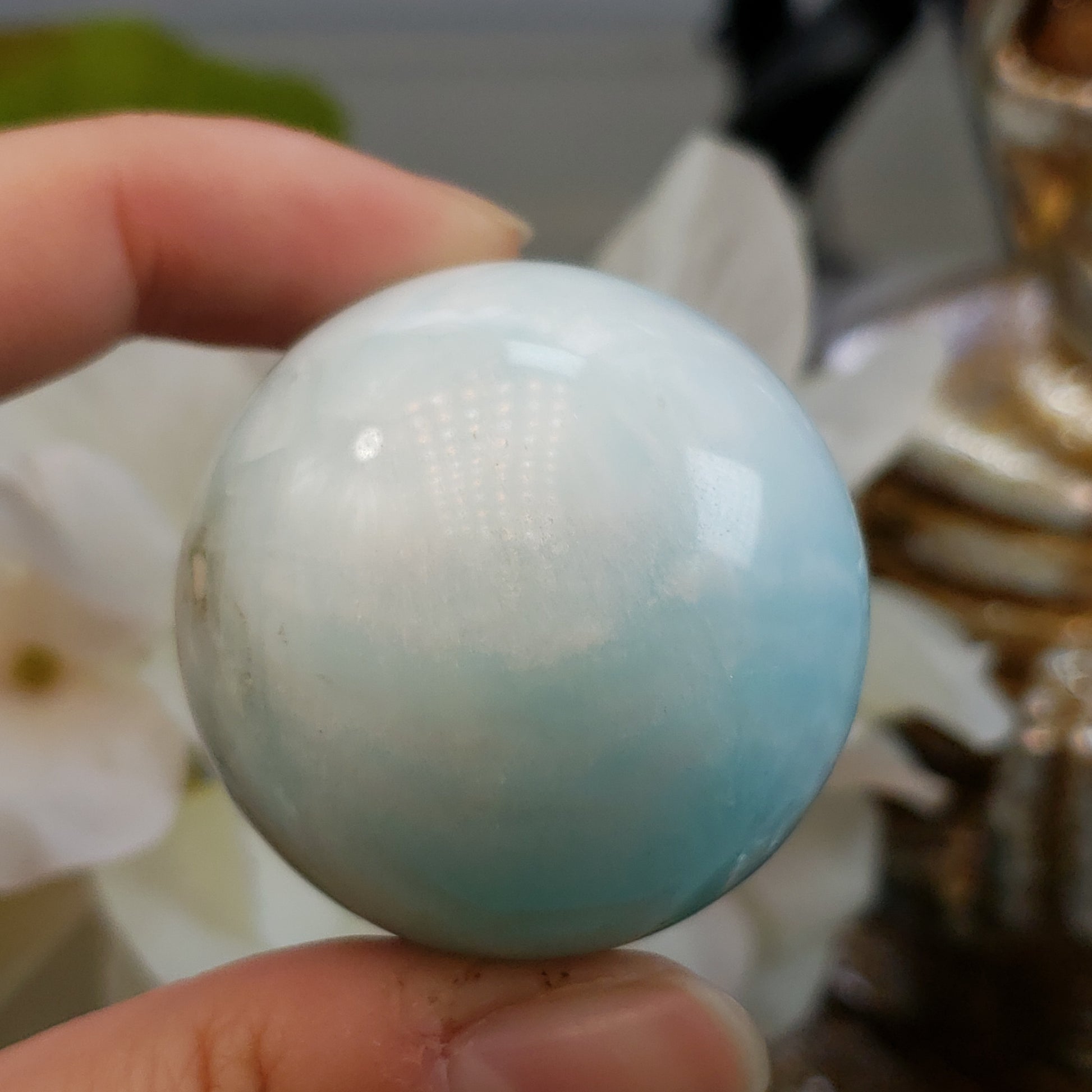 Hemimorphite Sphere 40-50mm - Crystal Happenings