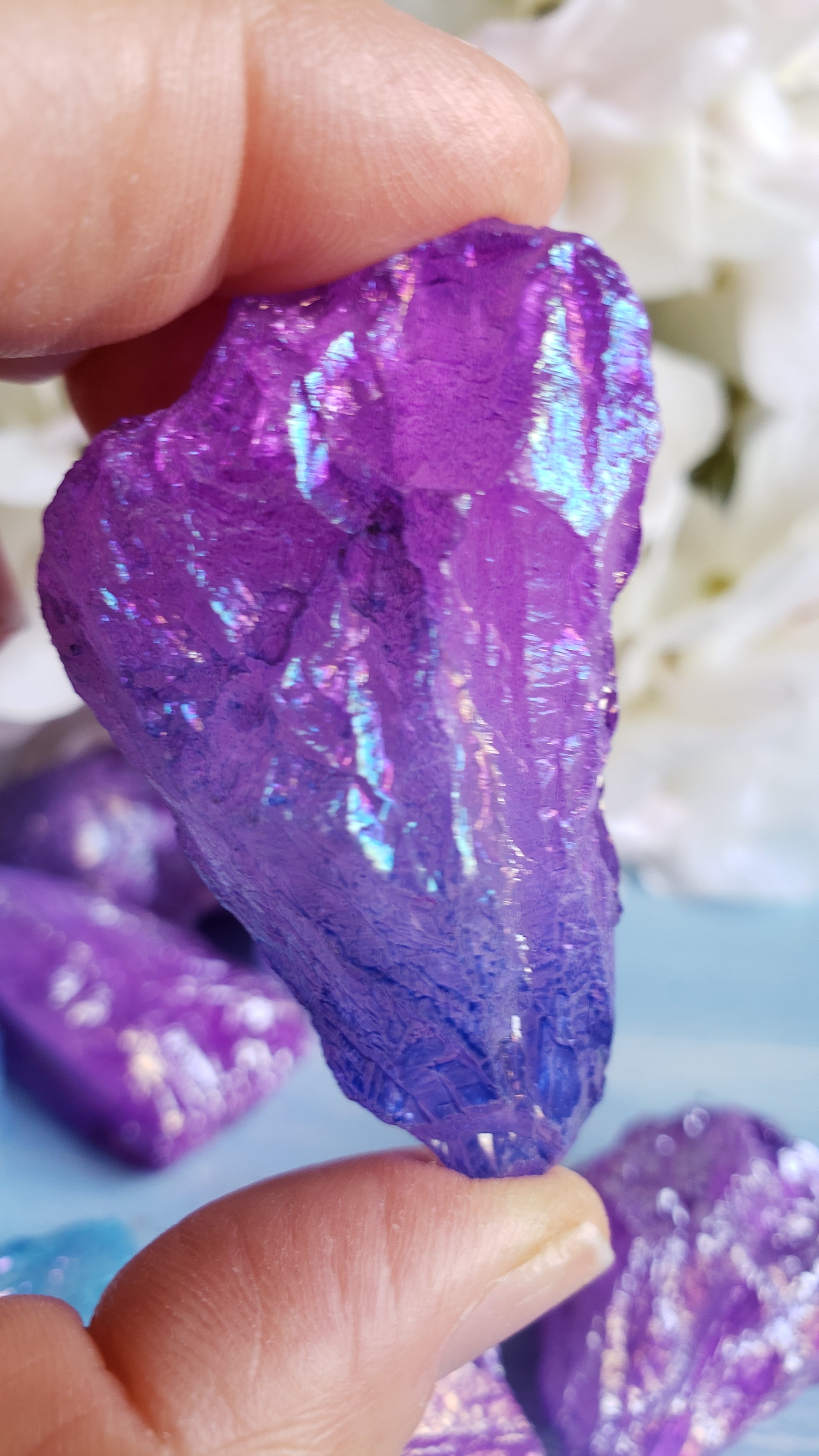 Angel Aura Raw Quartz Point - Crystal Happenings