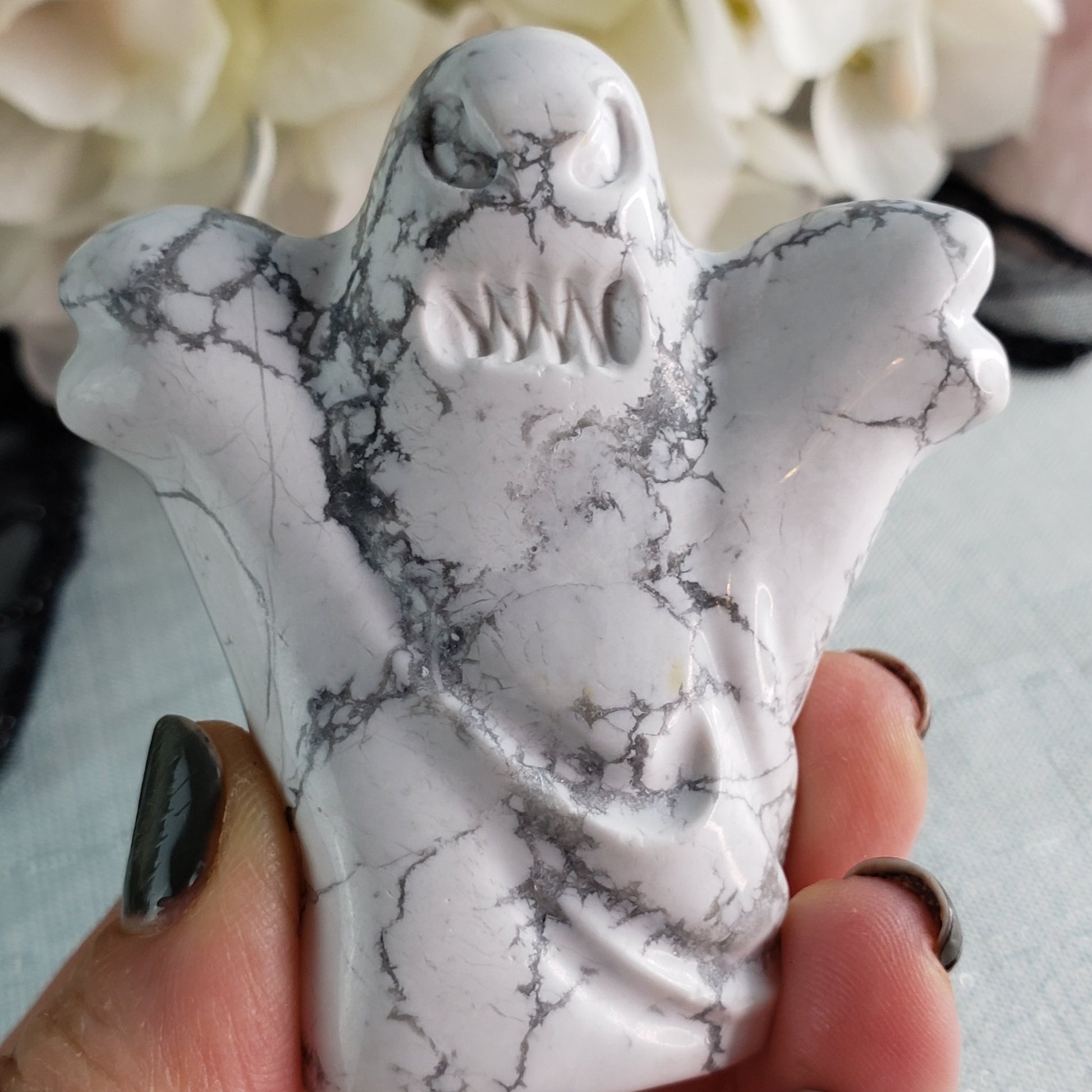 White Howlite - Spooky Ghost 1 - Crystal Happenings