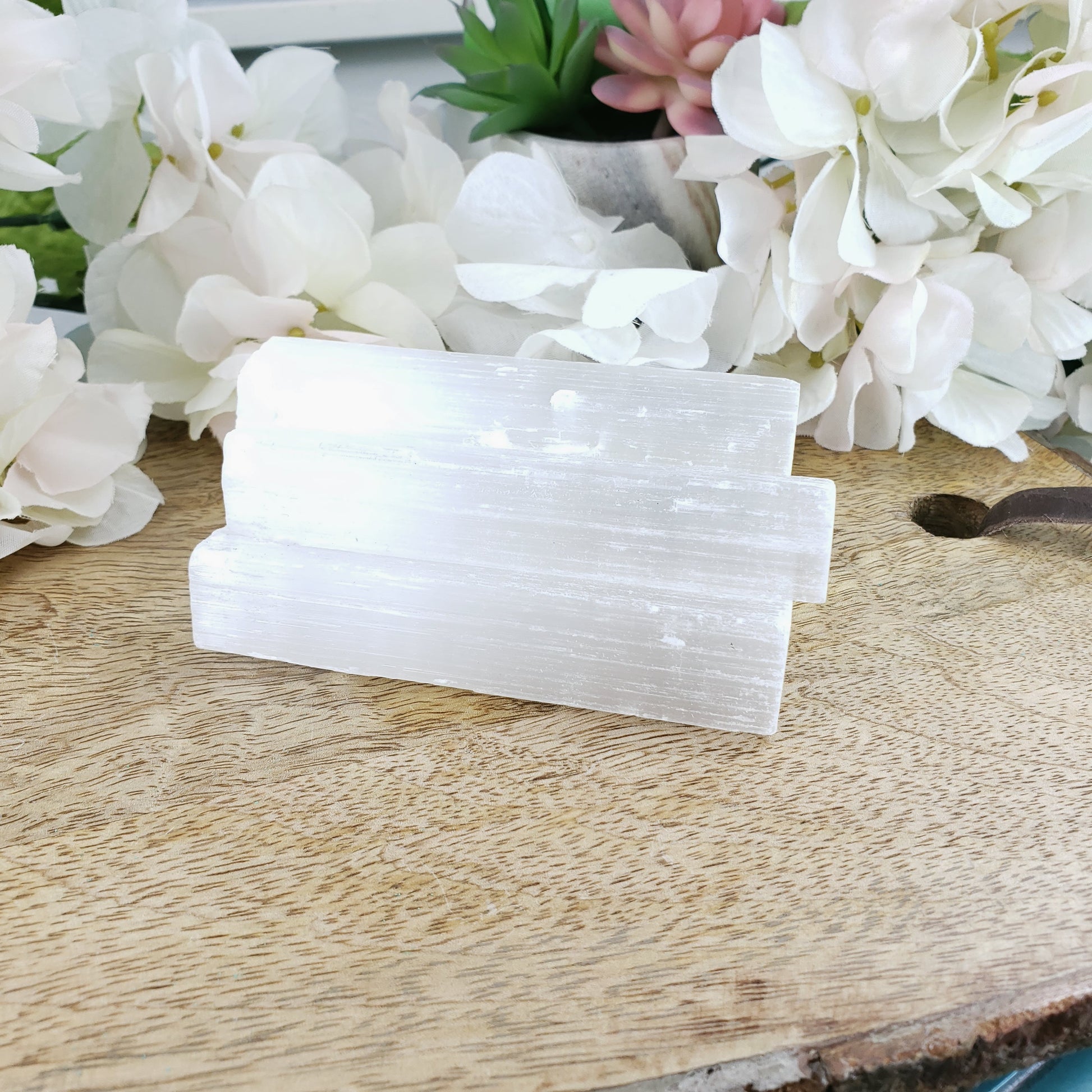 4 inch Raw Selenite Stick/Wand - Crystal Happenings