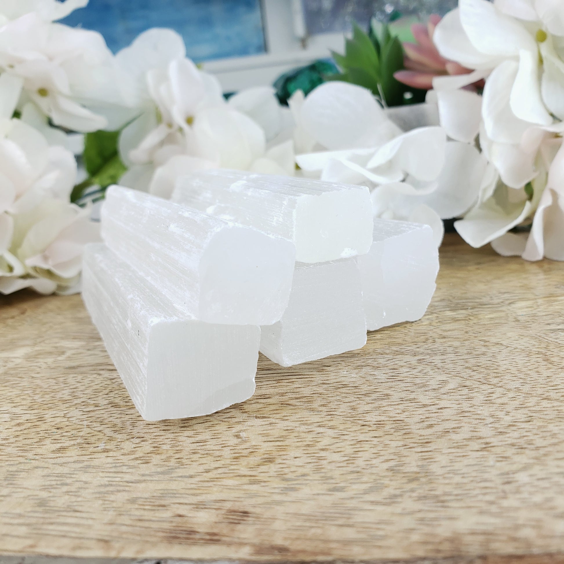 4 inch Raw Selenite Stick/Wand - Crystal Happenings
