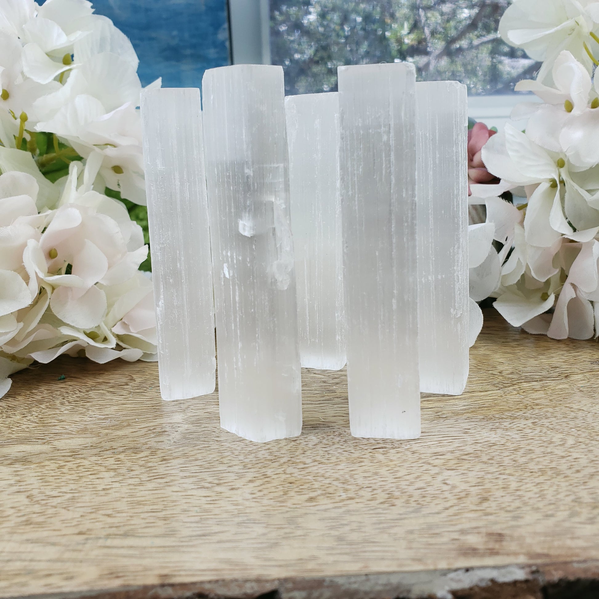 4 inch Raw Selenite Stick/Wand - Crystal Happenings