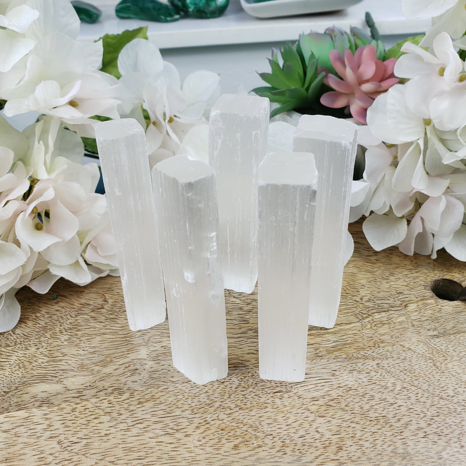 4 inch Raw Selenite Stick/Wand - Crystal Happenings