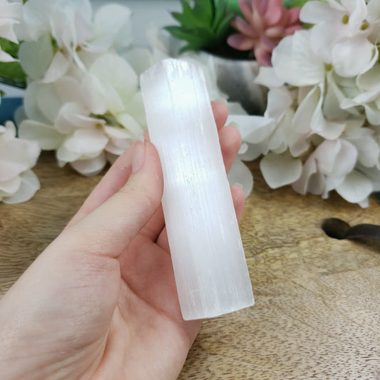 4 inch Raw Selenite Stick/Wand - Crystal Happenings