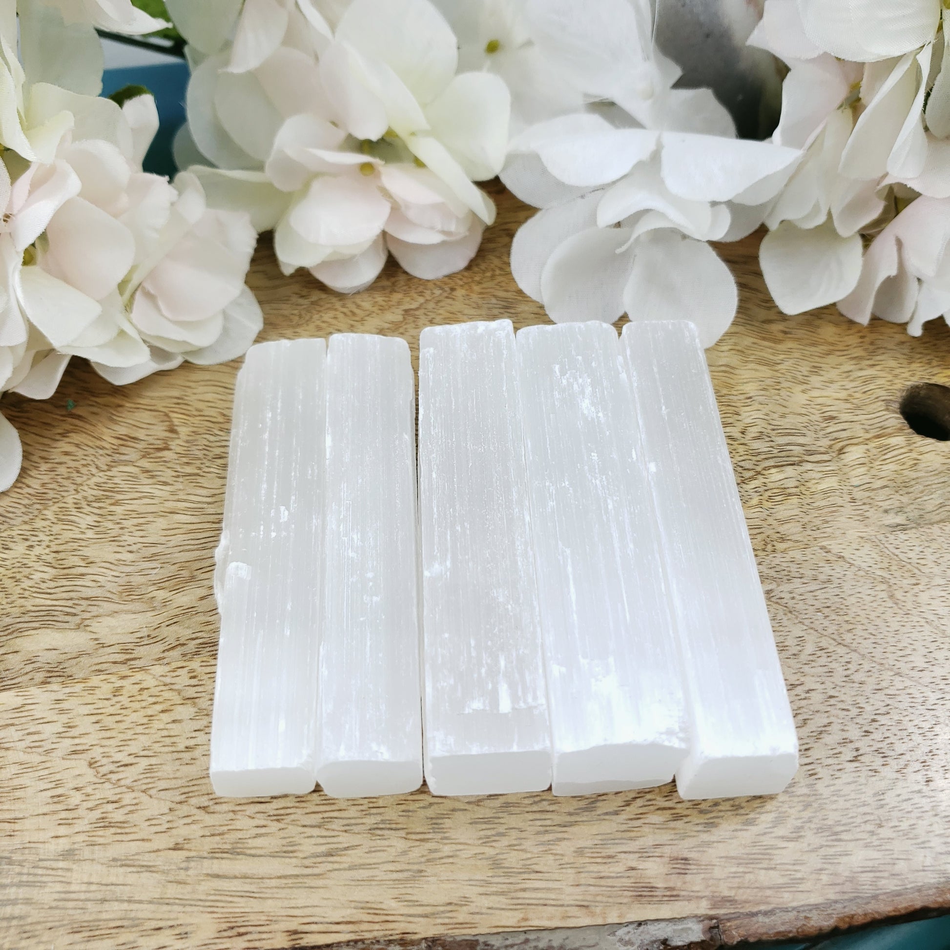 4 inch Raw Selenite Stick/Wand - Crystal Happenings