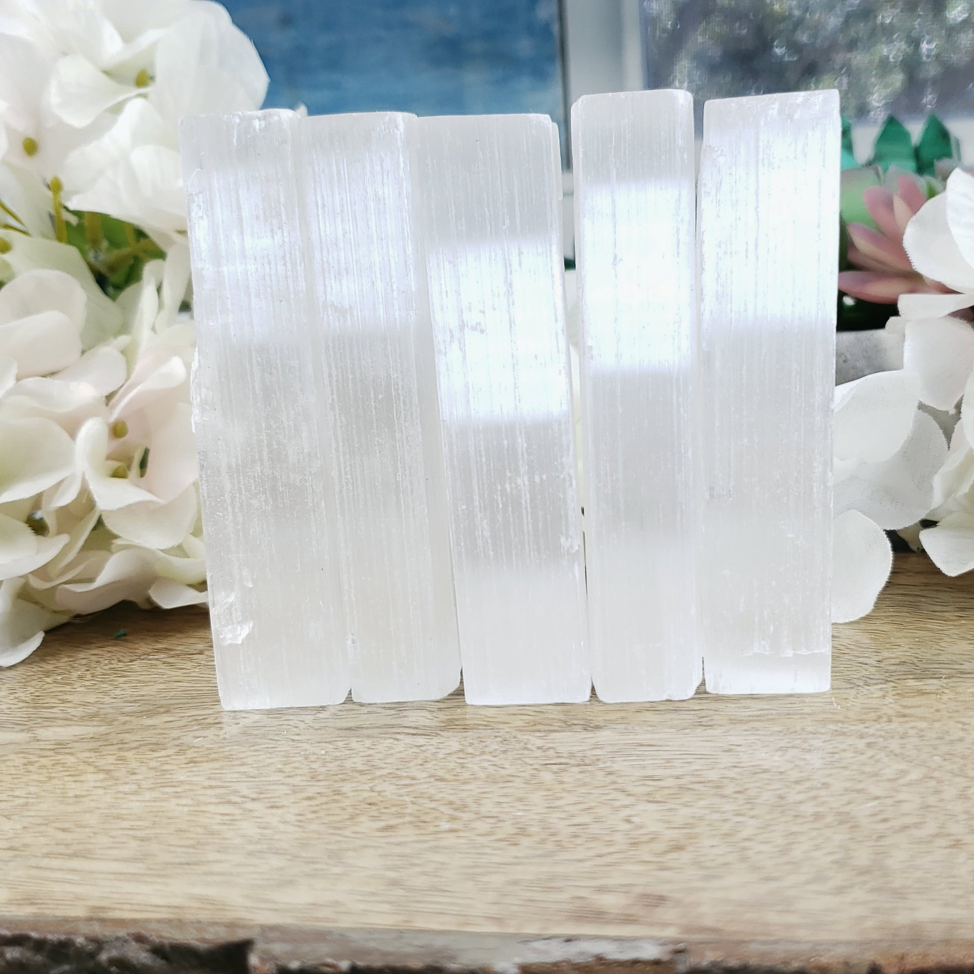 4 inch Raw Selenite Stick/Wand - Crystal Happenings