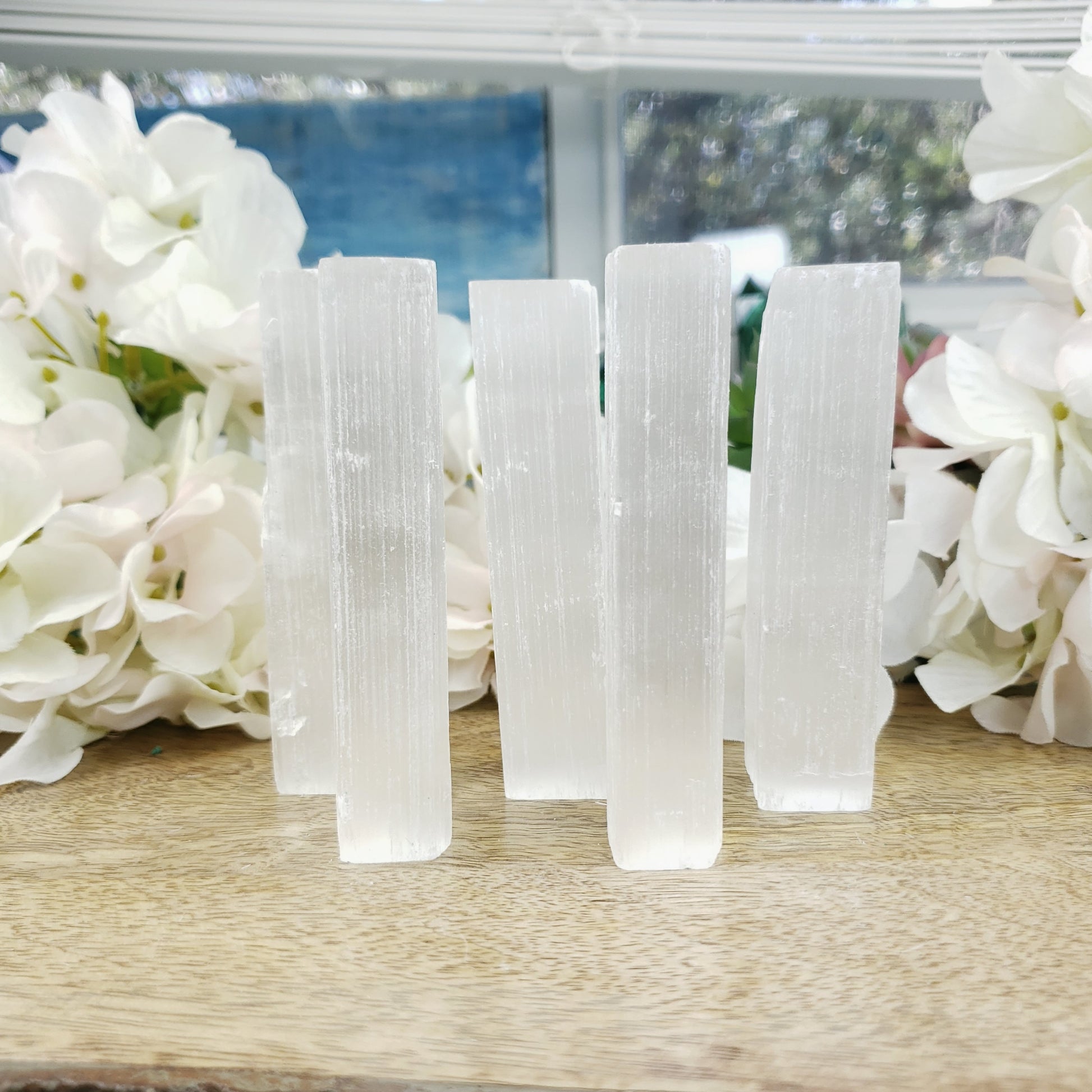 4 inch Raw Selenite Stick/Wand - Crystal Happenings