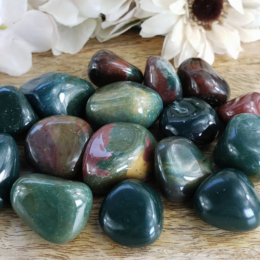 Bloodstone Tumbled Stone - Crystal Happenings