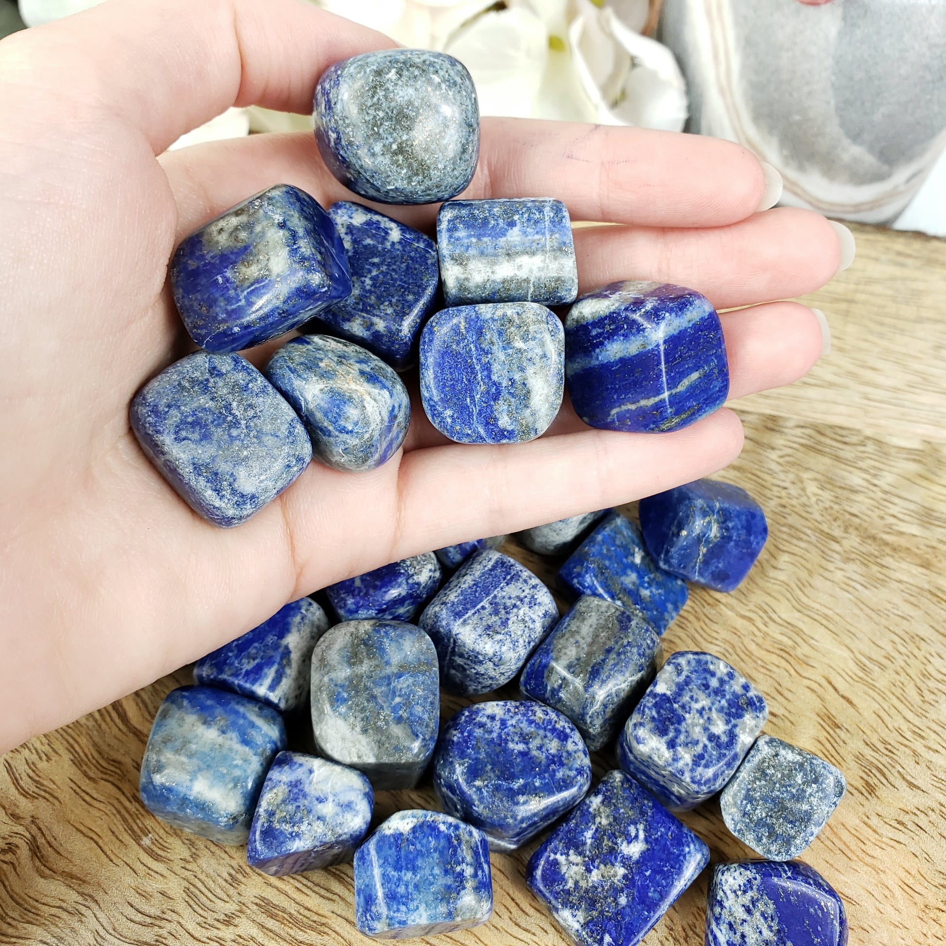 Lapis Lazuli Tumbled Stone - Crystal Happenings