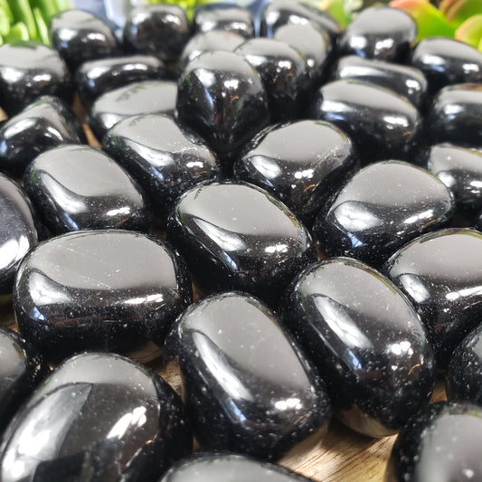 Black Obsidian Tumbled Stone - Crystal Happenings
