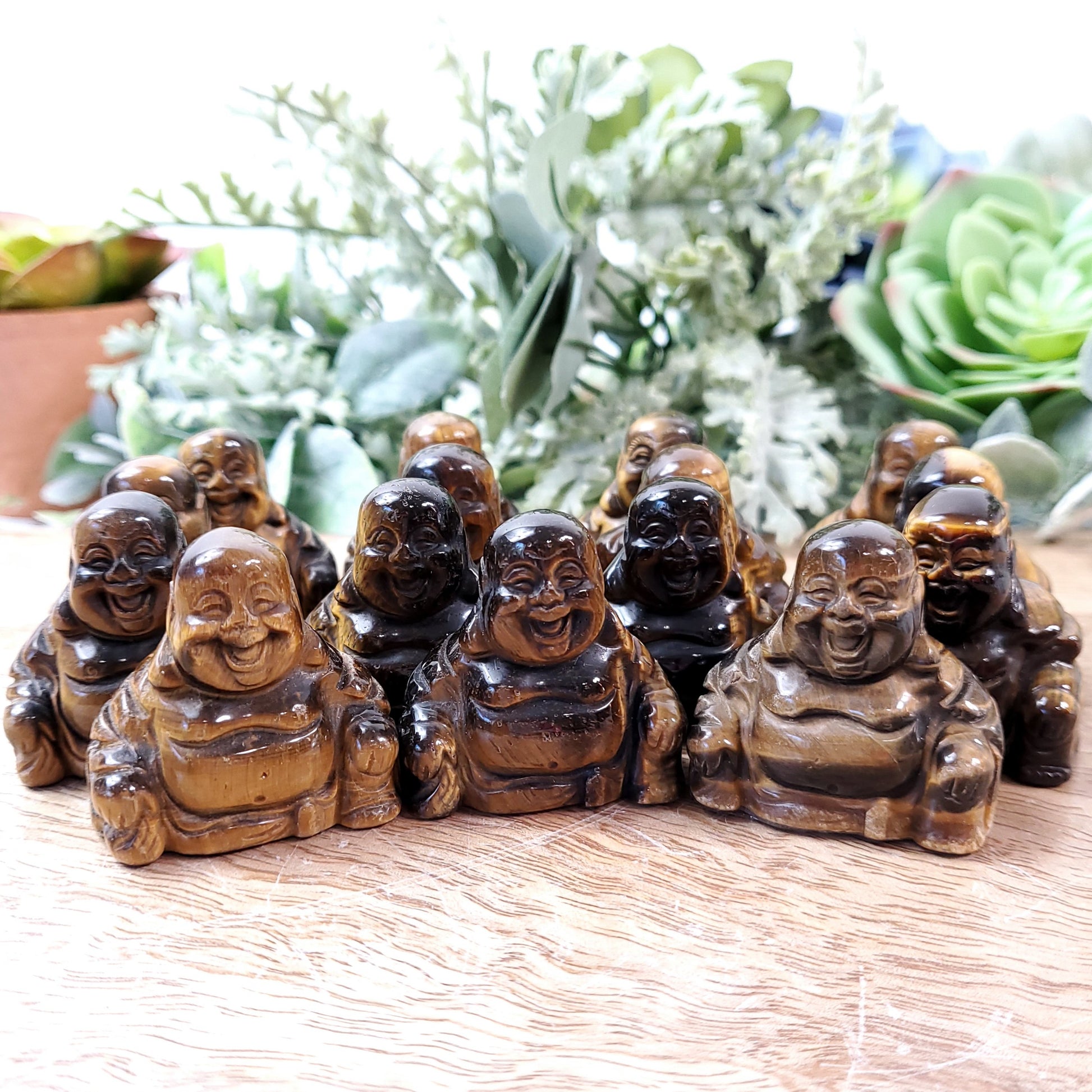 Tiger Eye Crystal Buddha - Crystal Happenings