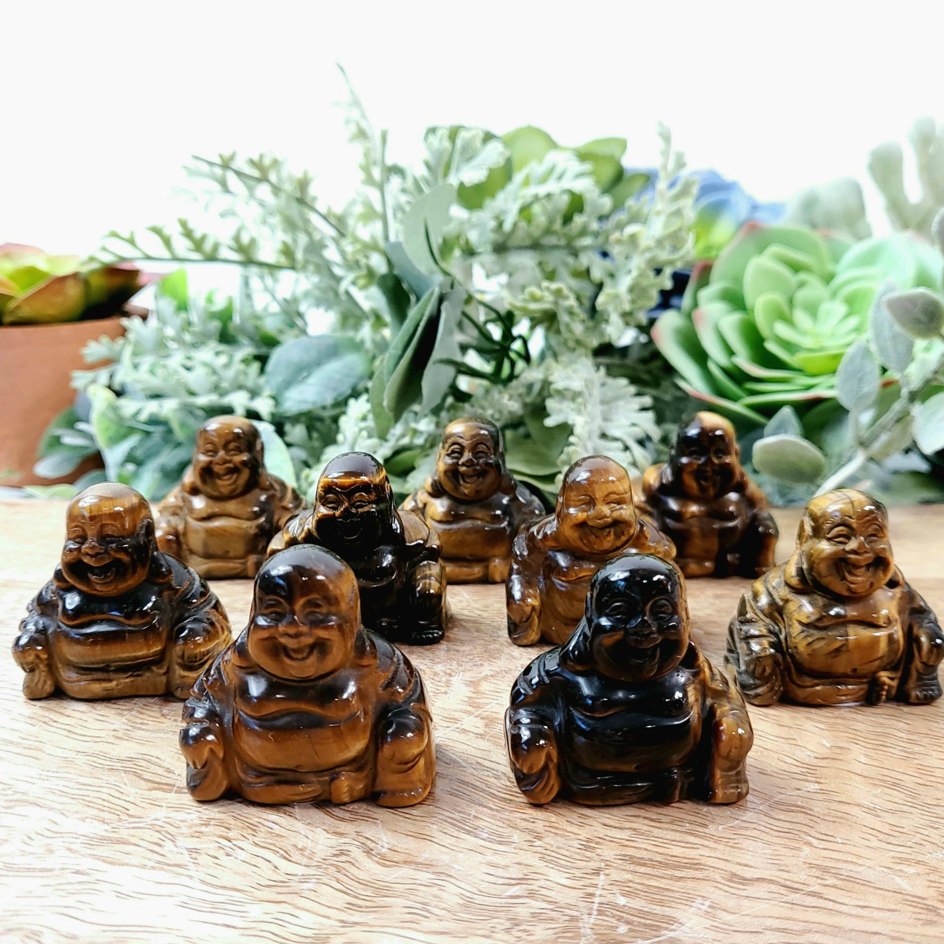 Tiger Eye Crystal Buddha - Crystal Happenings