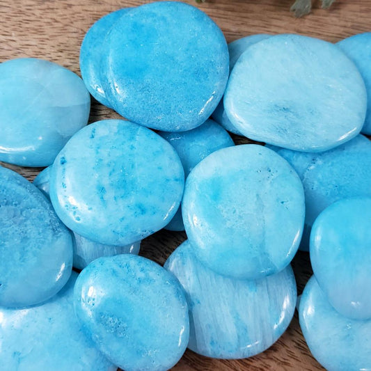 Blue Aragonite Pocket Stones - Crystal Happenings