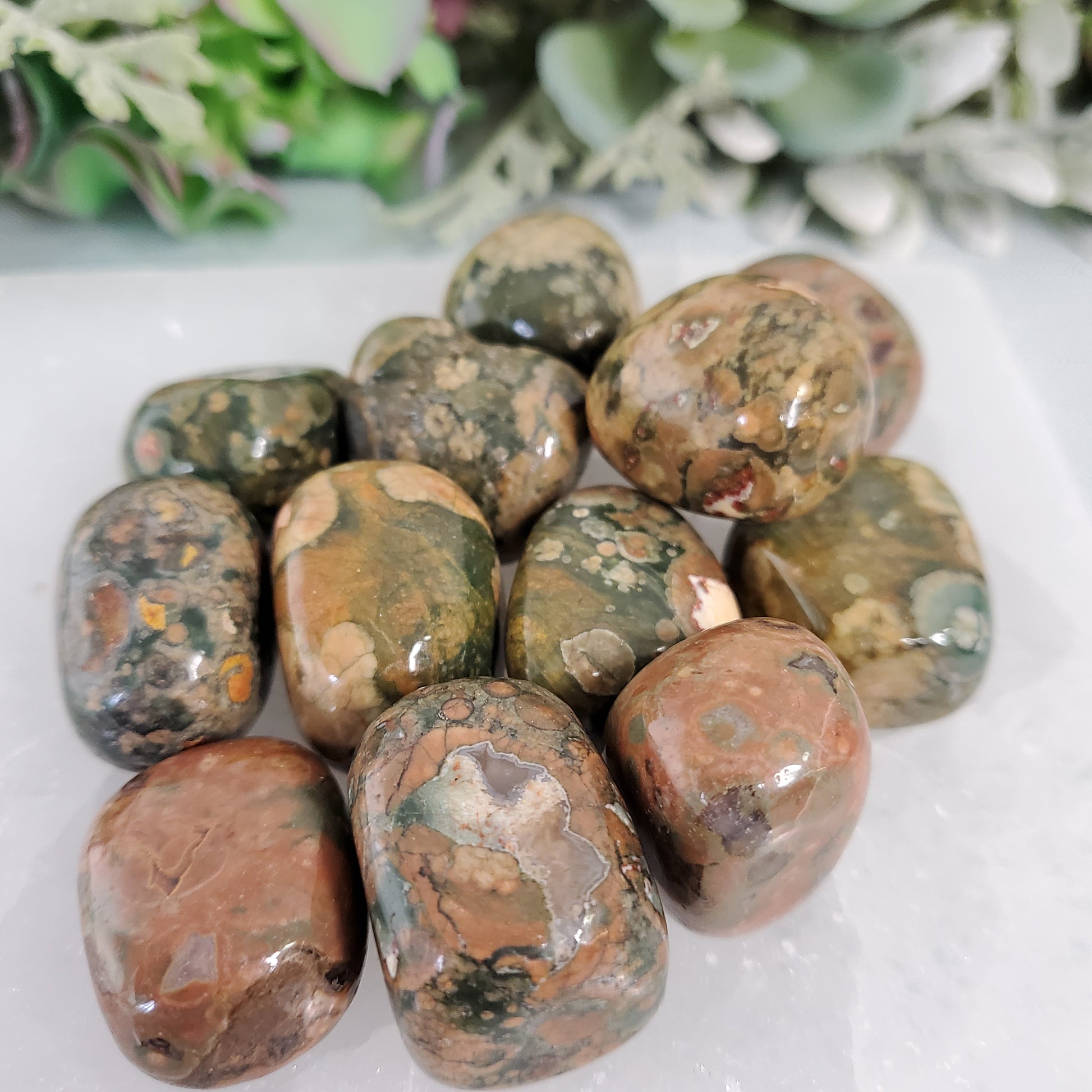 Rhyolite Tumbled Stone - Crystal Happenings
