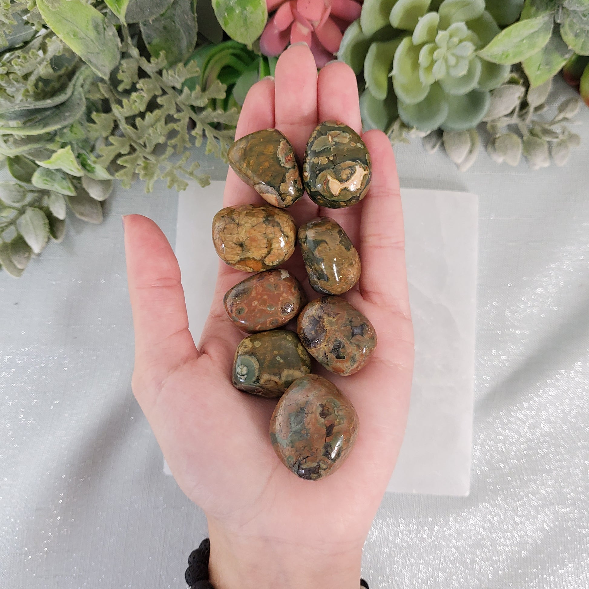 Rhyolite Tumbled Stone - Crystal Happenings