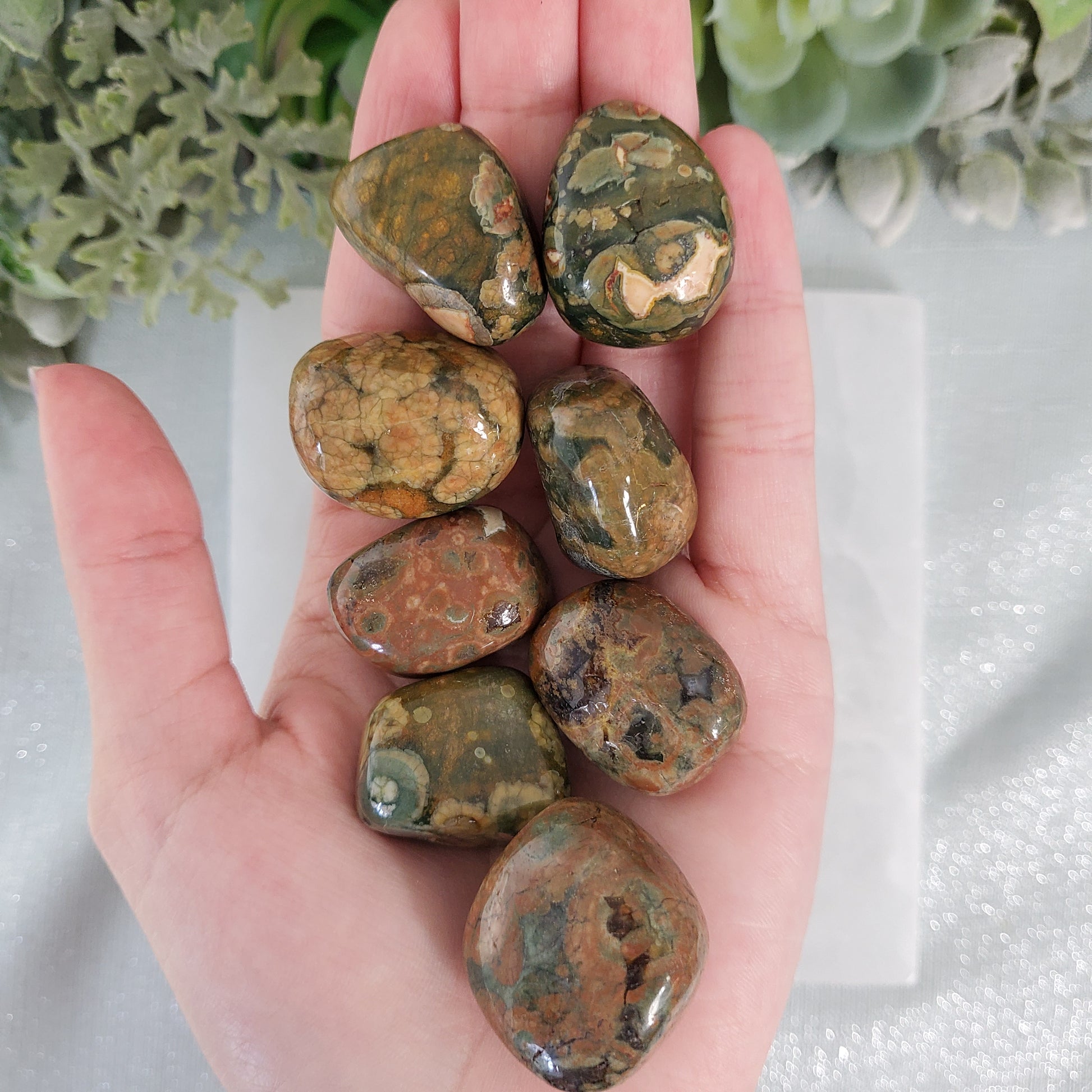 Rhyolite Tumbled Stone - Crystal Happenings