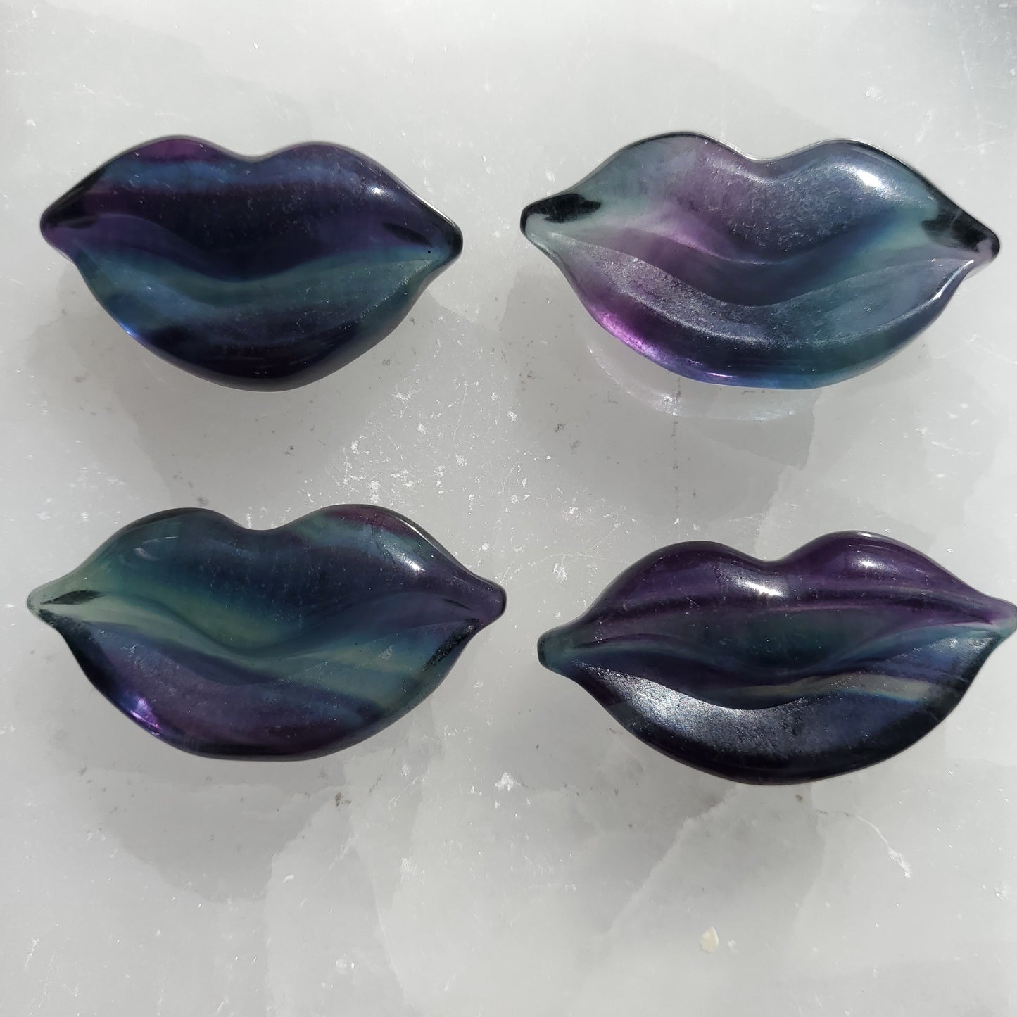 Rainbow Fluorite Lips - Crystal Happenings