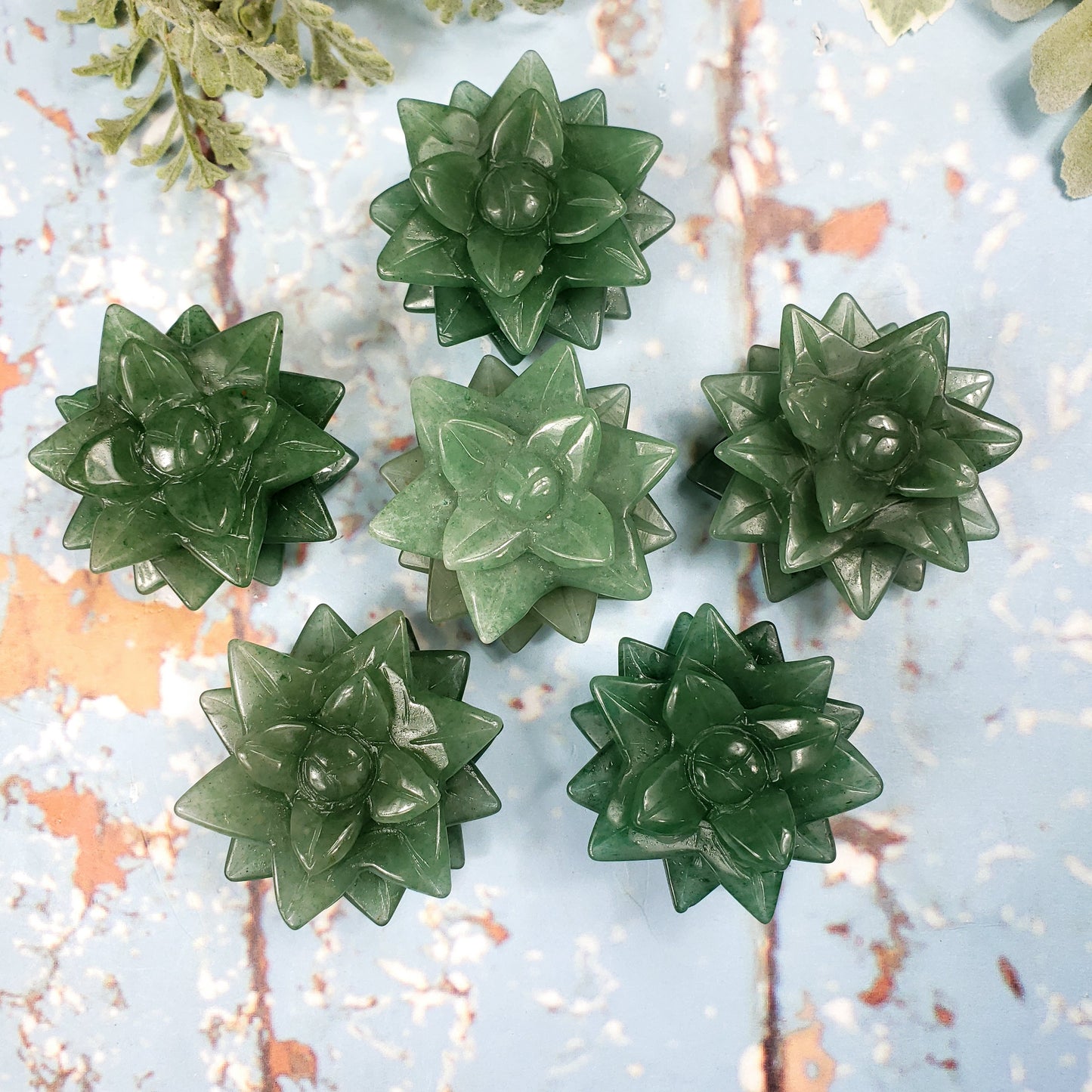 Green Aventurine Crystal Succulent Plant - Crystal Happenings