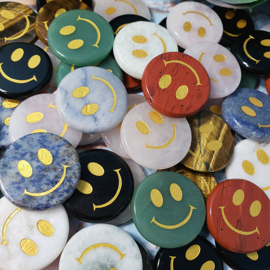 Crystal Smiley Face Coins - Crystal Happenings