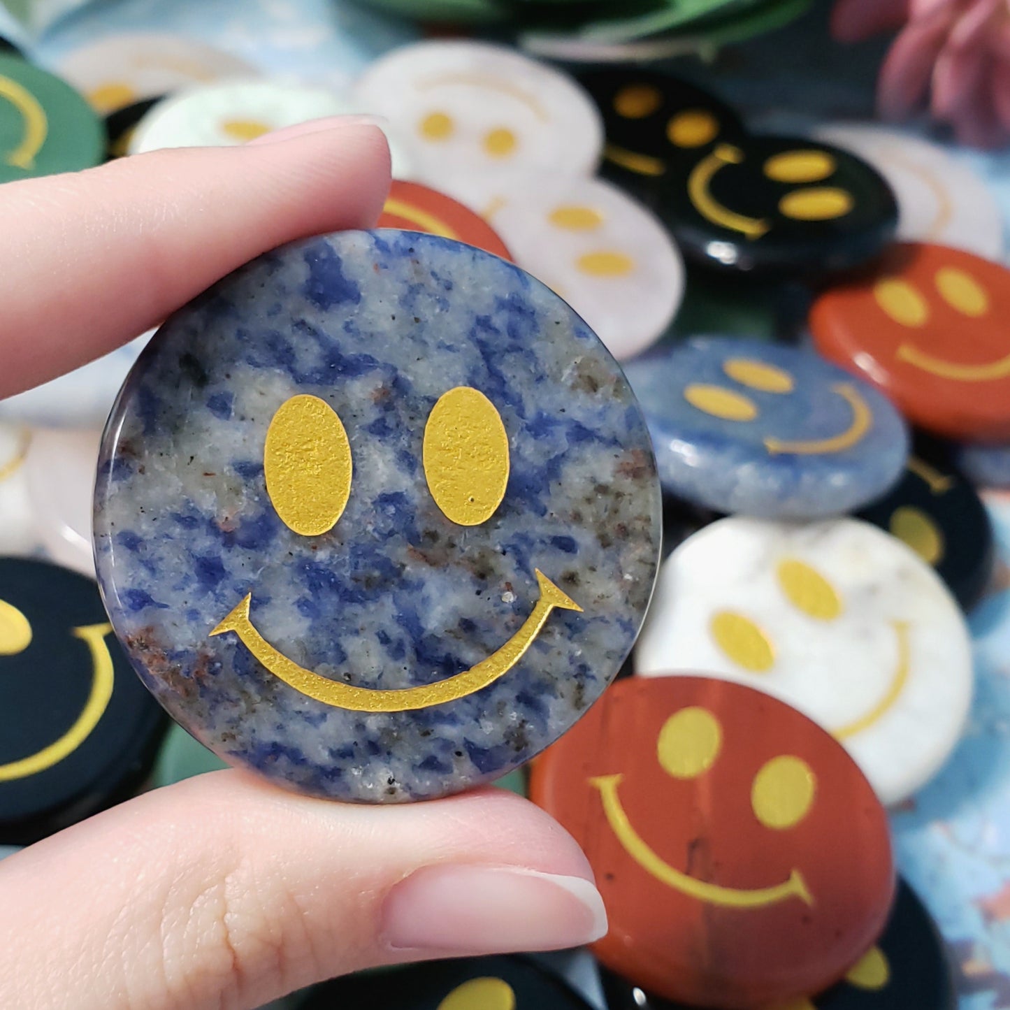 Sodalite Crystal Smiley Face