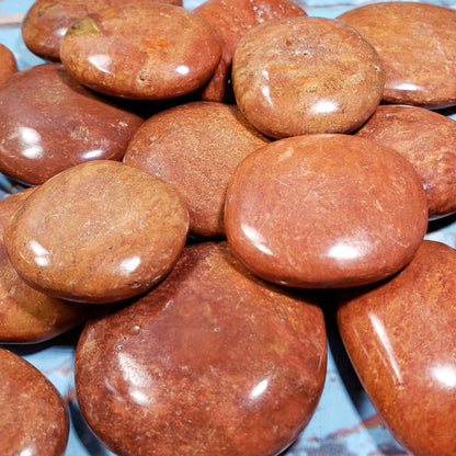 Sedona Red Jasper Palm and Pocket Stones - Crystal Happenings