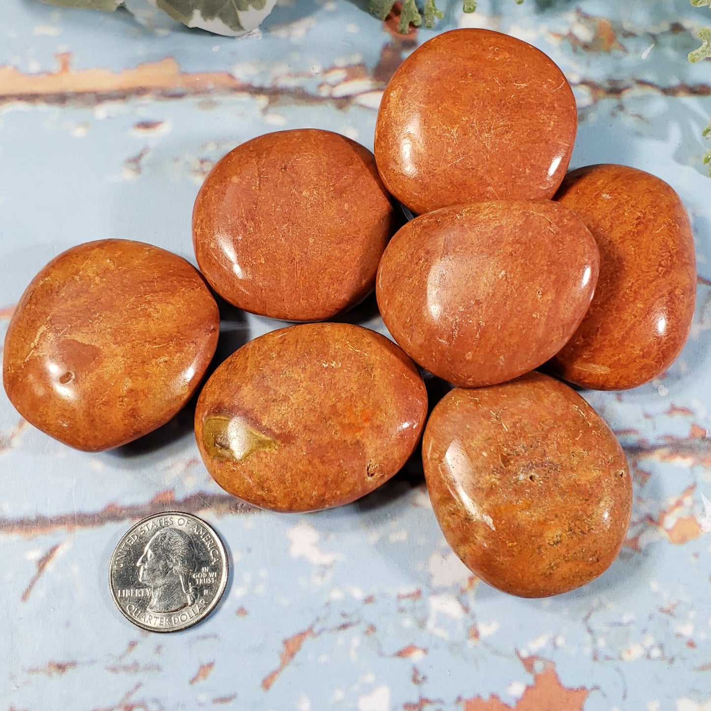 Sedona Red Jasper Palm and Pocket Stones - Crystal Happenings
