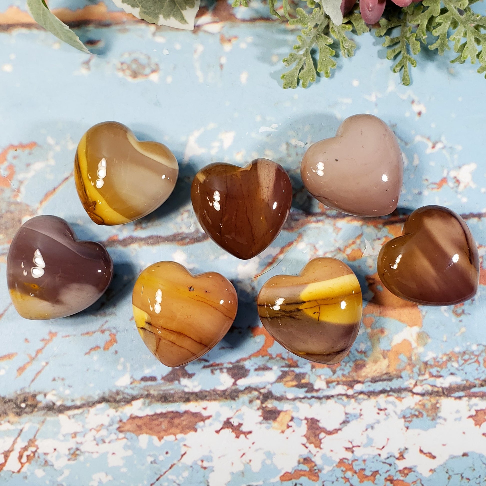 Mookaite 45mm Puffed Heart - Crystal Happenings