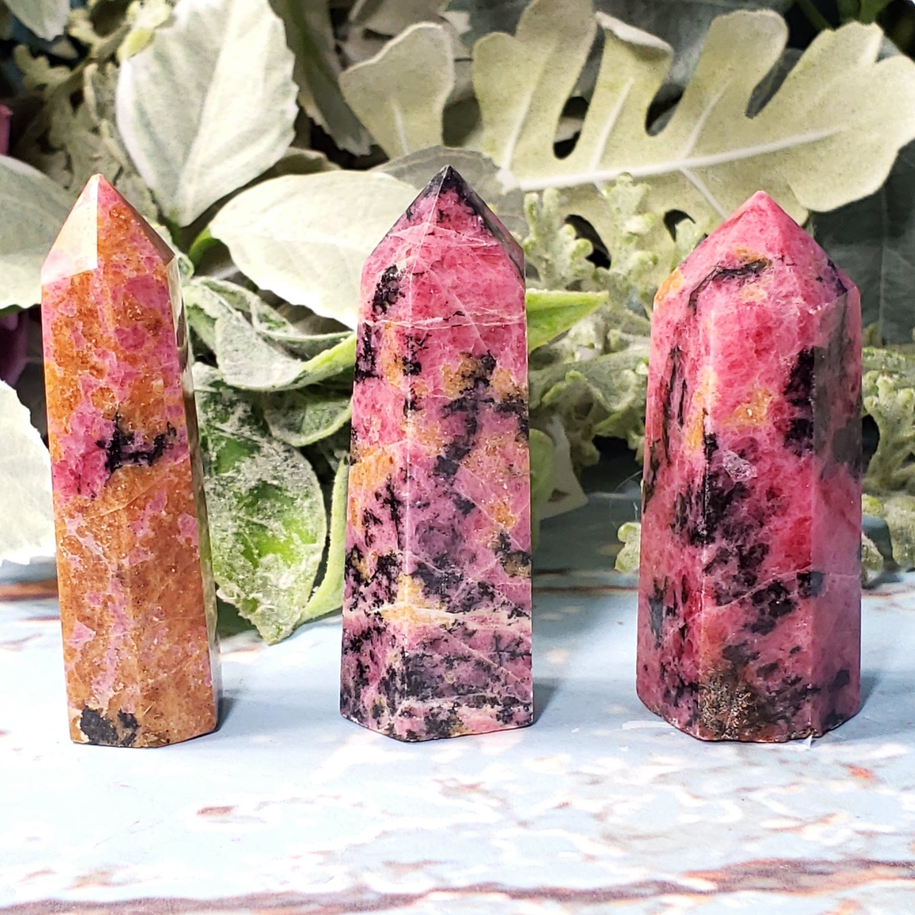 Rhodonite Points - Crystal Happenings