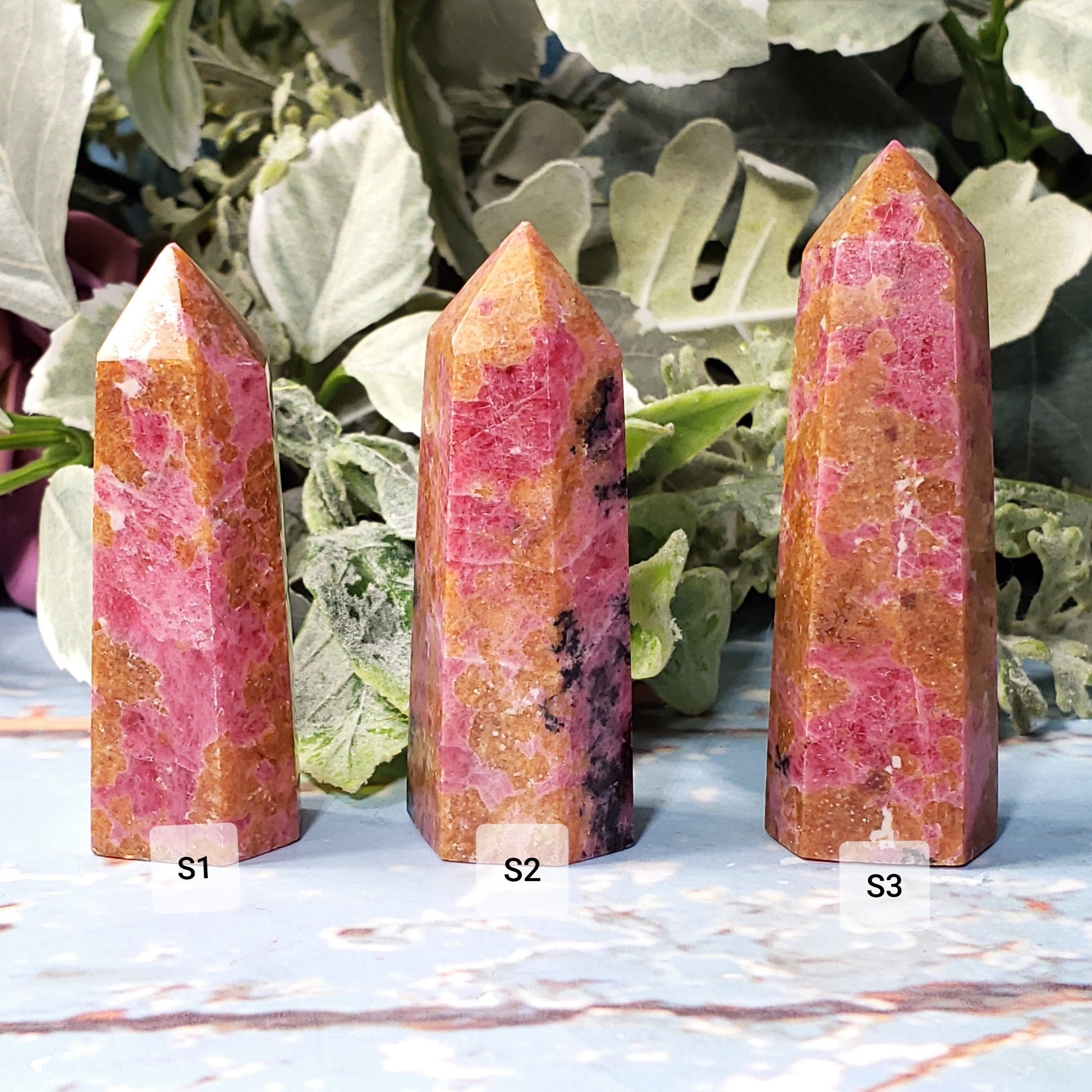 Rhodonite Points - Crystal Happenings