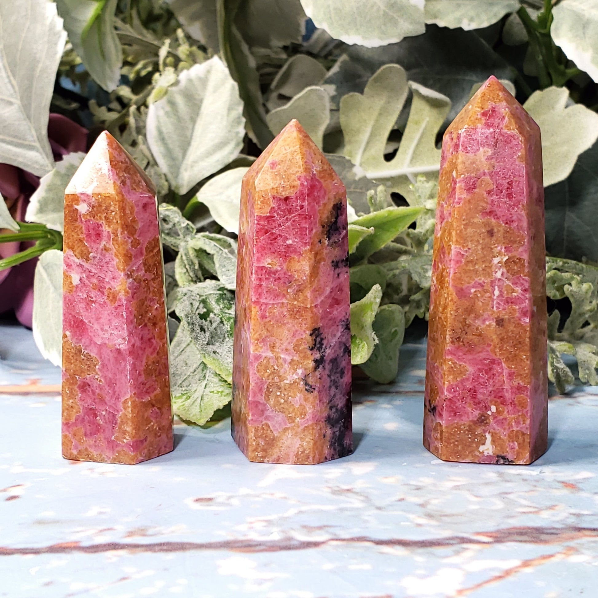 Rhodonite Points - Crystal Happenings