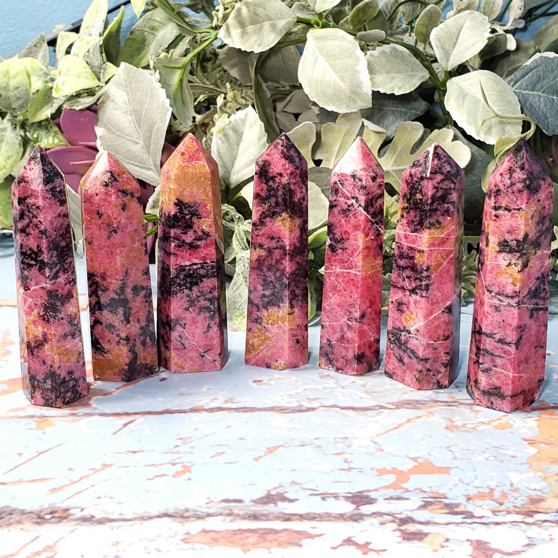 Rhodonite Points - Crystal Happenings