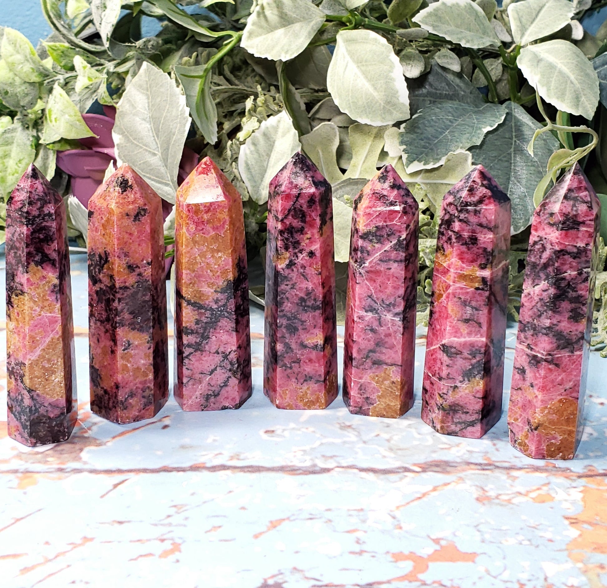 Rhodonite Points - Crystal Happenings