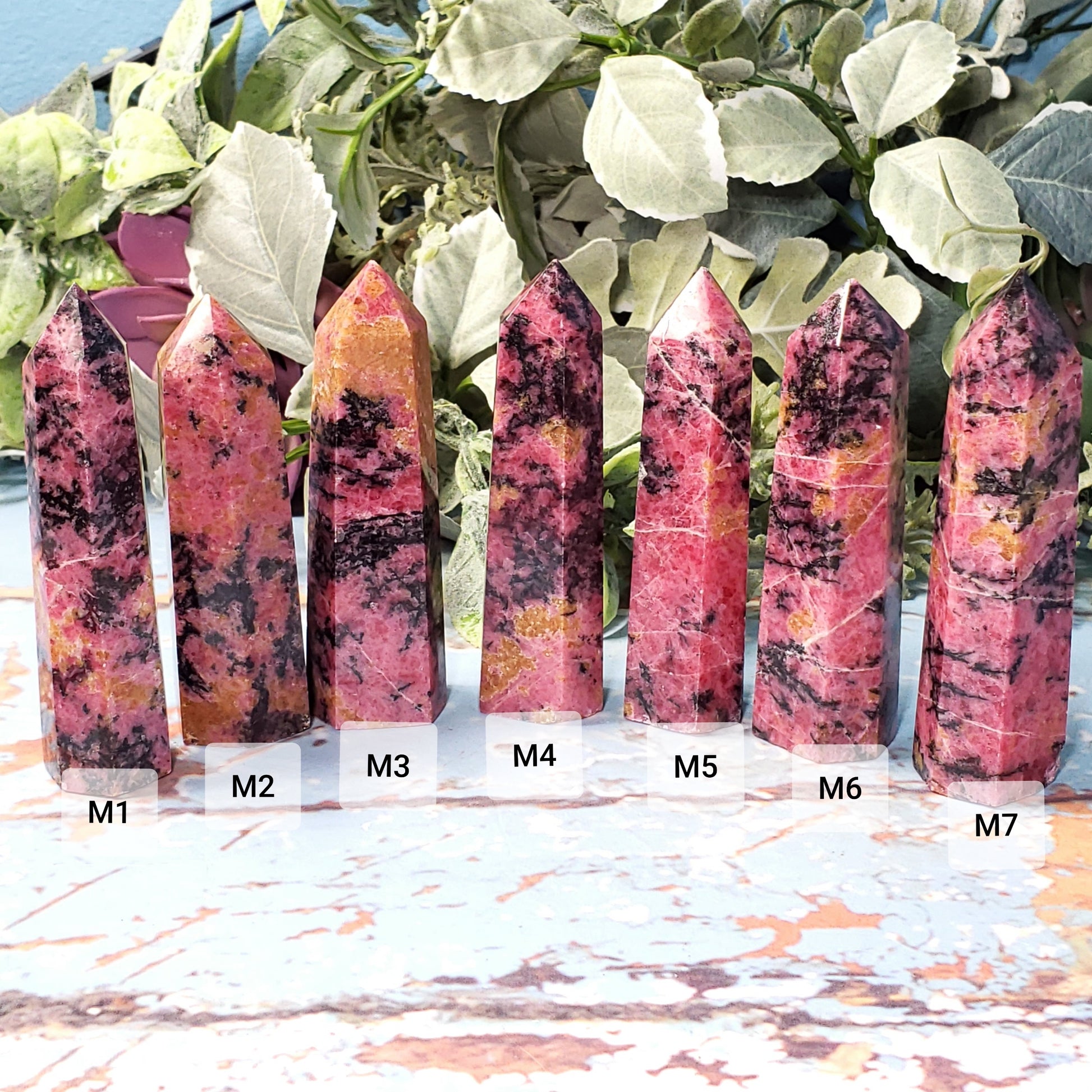 Rhodonite Points - Crystal Happenings