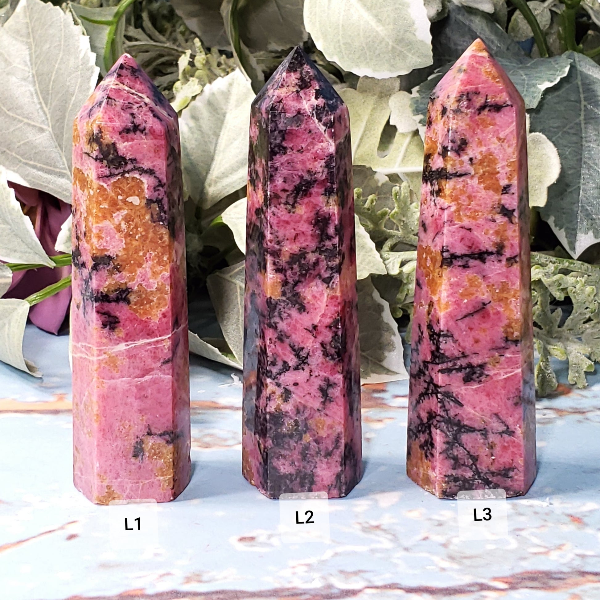 Rhodonite Points - Crystal Happenings