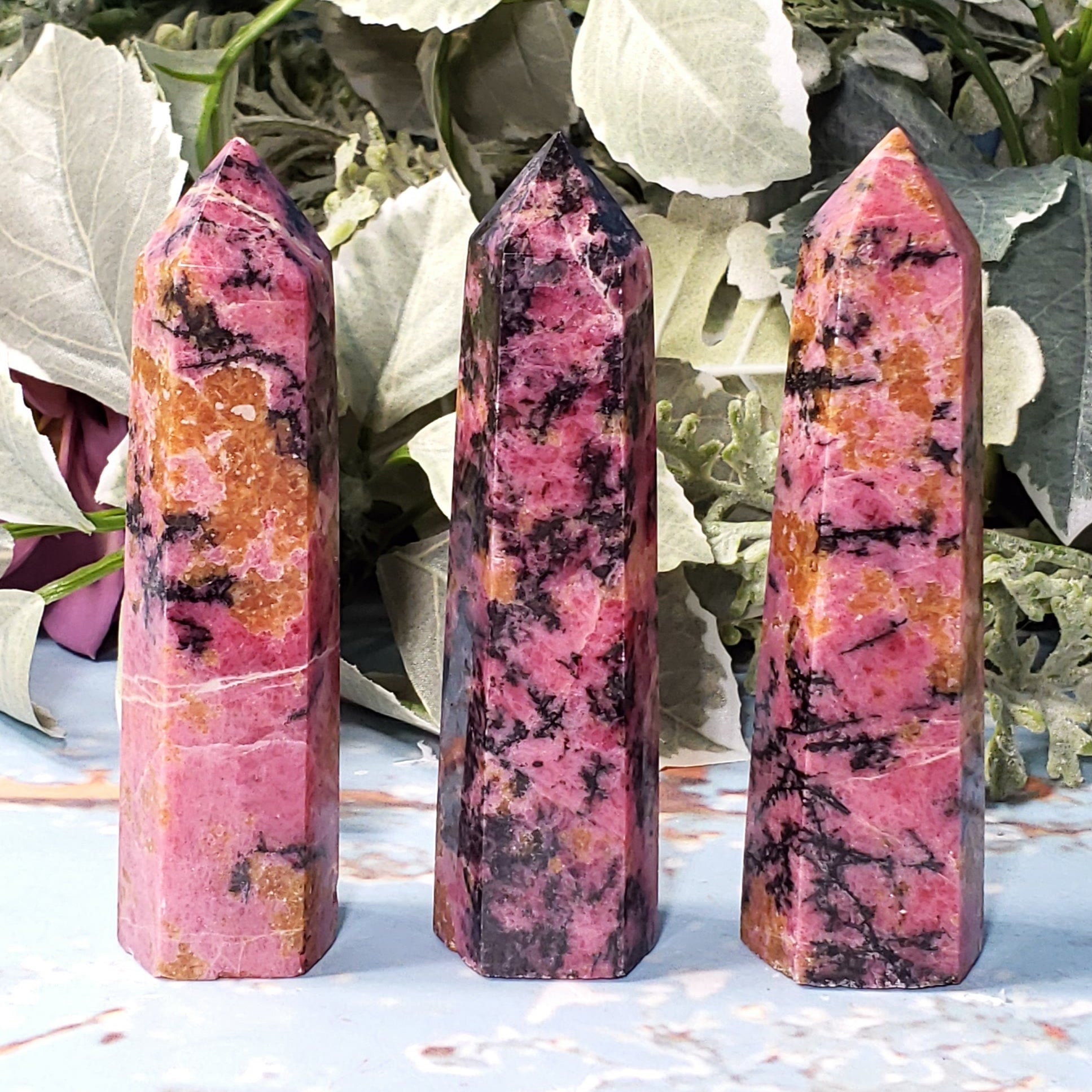 Rhodonite Points - Crystal Happenings